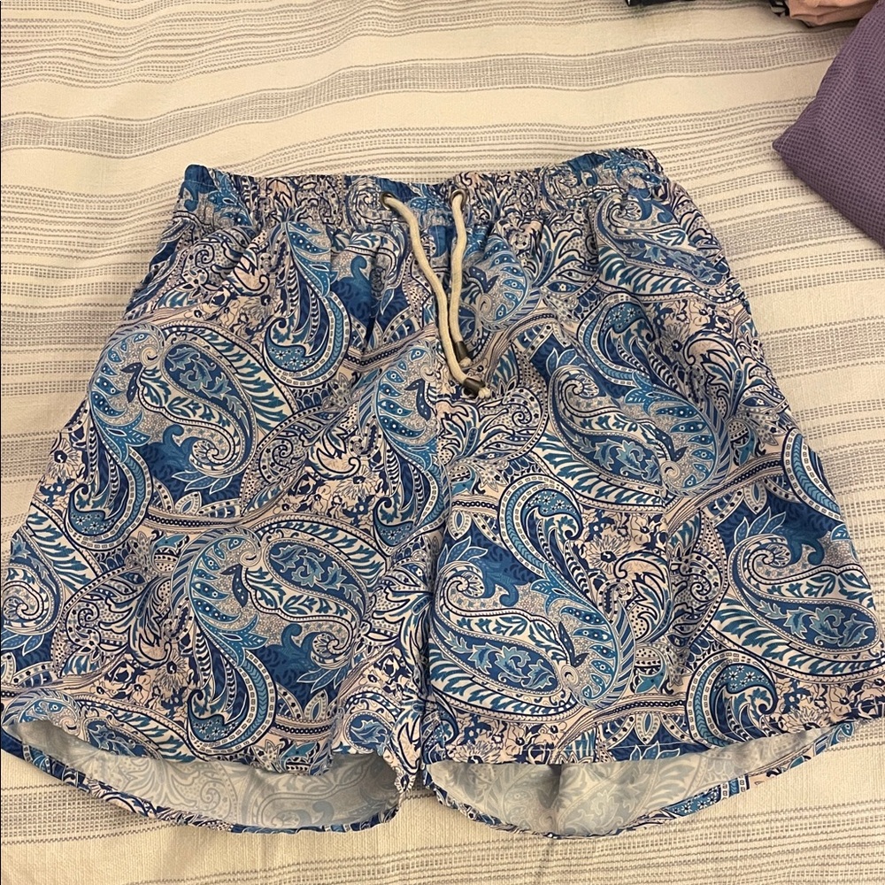 Paisley Blue Men’s Swim Trunks